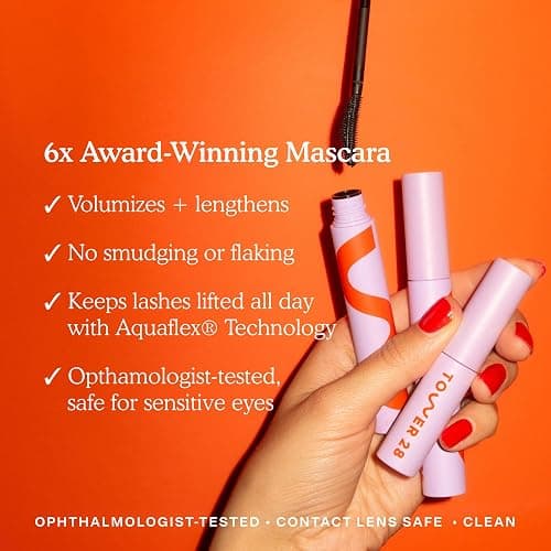Tower 28 MakeWaves Vegan Black Mascara - Volumizing & Lengthening Mascara for Sensitive Eyes - With Aquaflex Technology for Humidity-Proof Lift - Hypoallergenic Eye Makeup - Jet (0.29 oz) thumbnail 3