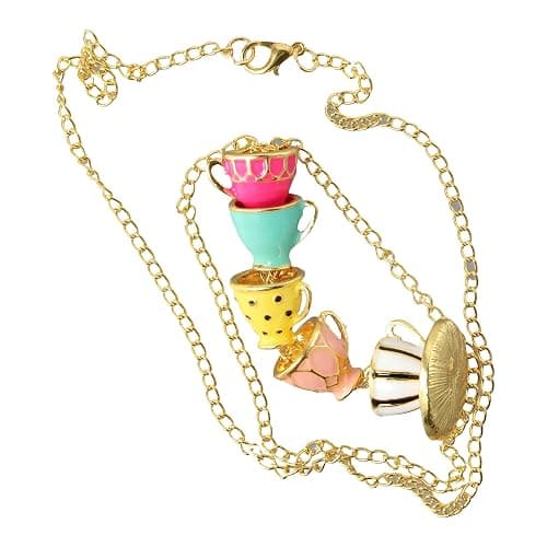 Leadigol Stackable 3D Coffee Cup Pendant Necklaces,Tea Cup Necklace,Teapot Locket Coffee Cup pendant Enamel Jewelry Long Necklace thumbnail 7
