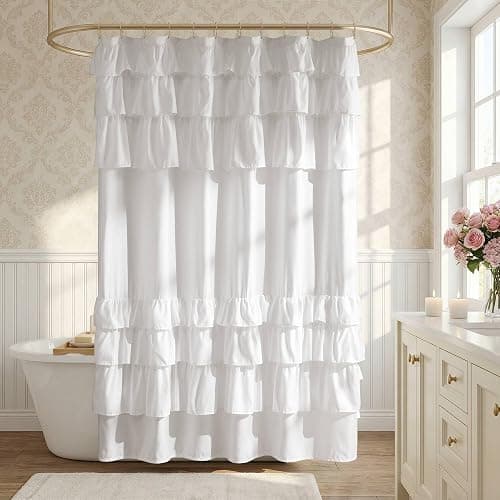  White Shower Curtain thumbnail 10