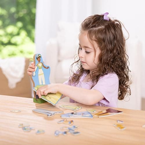 Melissa & Doug Disney Princess Tiana Magnetic Dress-Up Wooden Doll Pretend Play Set (30+ pcs) - FSC Certified thumbnail 3