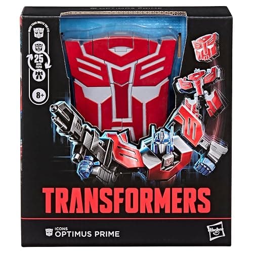 Transformers Icons Optimus Prime 6.75-Inch Voyager Class Action Figure that Converts to Autobot Logo Symbol, Display Stand, Robot Toys for Ages 8+ thumbnail 3