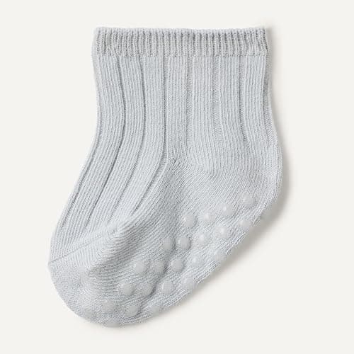 Amazon Essentials Unisex Babies' Non Slip Grip Ribbed Ankle Socks, 14 Pairs thumbnail 5