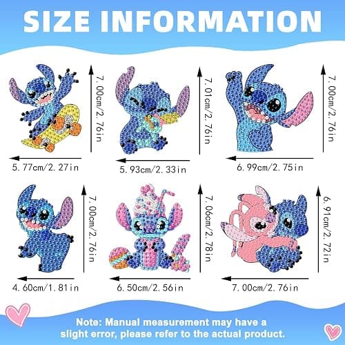 LWZAYS Diamond Art Kits for Kids, 5D Gem Art for Kids Ages 4-8, 6 PCS Double Sided Diamond Art Keychains, Arts and Crafts for Kids Ages 8-12 Boys Girls Birthday Gifts thumbnail 2