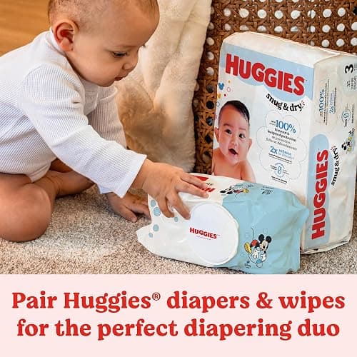 Huggies Simply Clean Unscented Baby Diaper Wipes, 11 Flip-Top Packs (704 Wipes Total), Packaging May Vary thumbnail 9