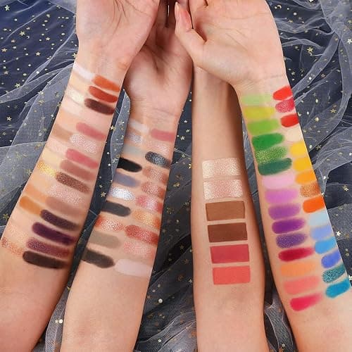 UCANBE 86 Colors Nude Eyeshadow Palette with 15pcs Makeup Brushes Set, Matte Glitter Long Lasting Highly Pigmented Waterproof Colorful Eye Shadow Contour Blush Powder Highlighter All in One thumbnail 3