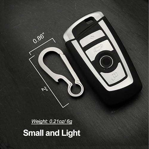 PJYTAC Titanium Carabiner Keychain Clip Small Carabiner Clips Heavy Duty Key Holder Anti-Lost Quick Release Key Chain for Keys Bottle Opener Keychain thumbnail 6
