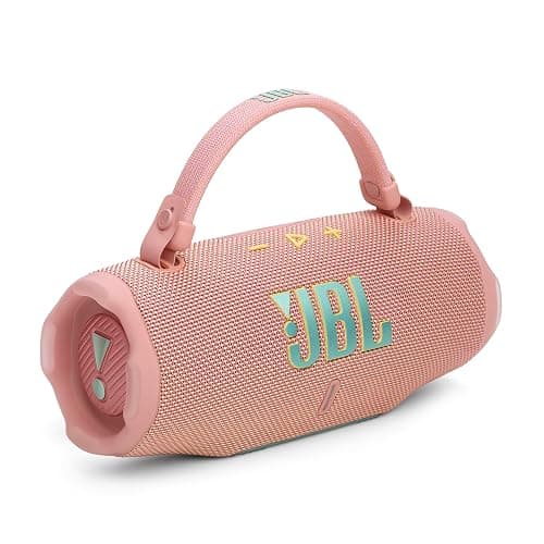 JBL Charge 6 - Portable Waterproof & Drop-Proof Bluetooth Speaker, Bold Pro Sound with AI Sound Boost, 28Hrs of Playtime, Built-in powerbank & Comes with a Sturdy/Removable Carrying Strap (Pink) thumbnail 3