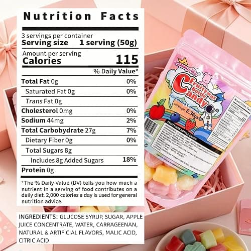 GummyGlow 5.36oz Waxy Fruit-Filled Candy, Chewable Waxy Candy, Retro Nostalgic Novelty Treats, Classic Variety Flavors for Old School Candy Lovers, ASMR Lovers and Gifts thumbnail 2