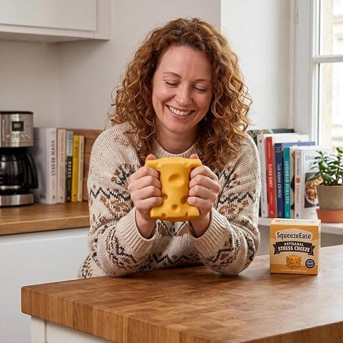 Cheese Squishy Stress Relief Toy,Soft Slow Rising Sensory Food Fidget Toy,Cute Squeeze Stress Balls for Adults,Anxiety Relief Calming Fidget for Office Home Travel (yellow1) thumbnail 2