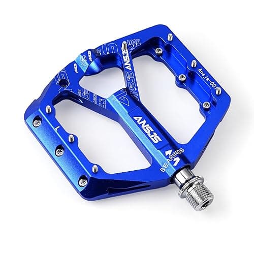 Mountain Bike Pedals,3 Bearings Bike Pedals Platform Bicycle Flat Pedals 9/16" Pedals Black MTB Pedals Metal Bike Pedals - Image 1