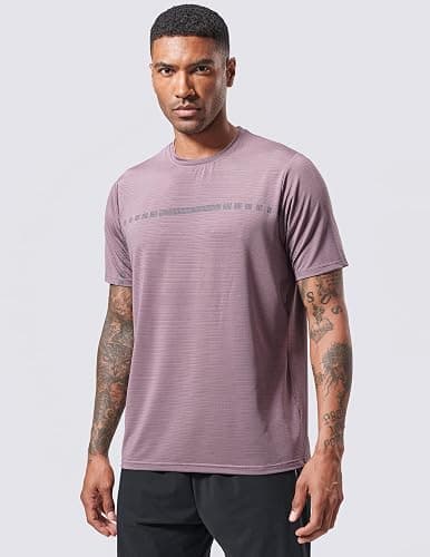5 Pack Men’s Active Quick Dry Crew Neck T Shirts | Athletic Running Gym Workout Short Sleeve Tee Tops Bulk thumbnail 2