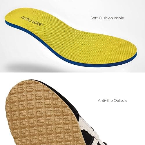 Adolilove Ballet Sneakers for Women Mary Jane Flats Walking Shoes Slip On with Elastic Straps with Memory Foam Insole thumbnail 5