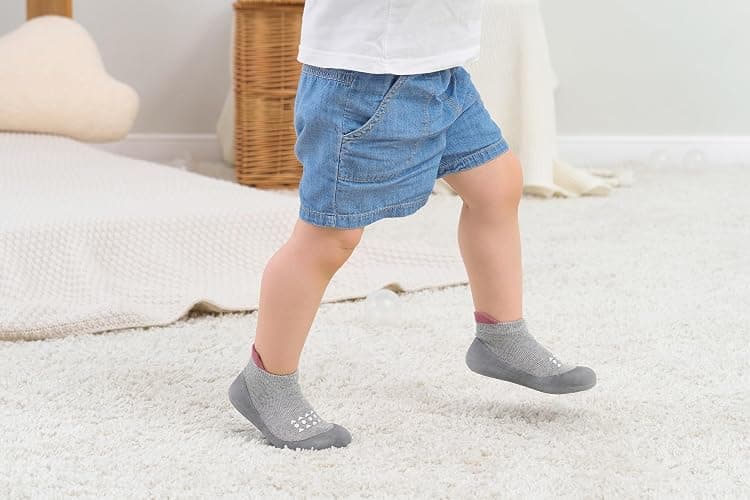 Hstyle Baby Sock Shoes Toddler Boys Walking Shoes Infant Slippers Sneakers | Non-Slip,Soft Rubber Sole,Lightweight,1st Birthday Gifts for Baby Boys Girls thumbnail 2