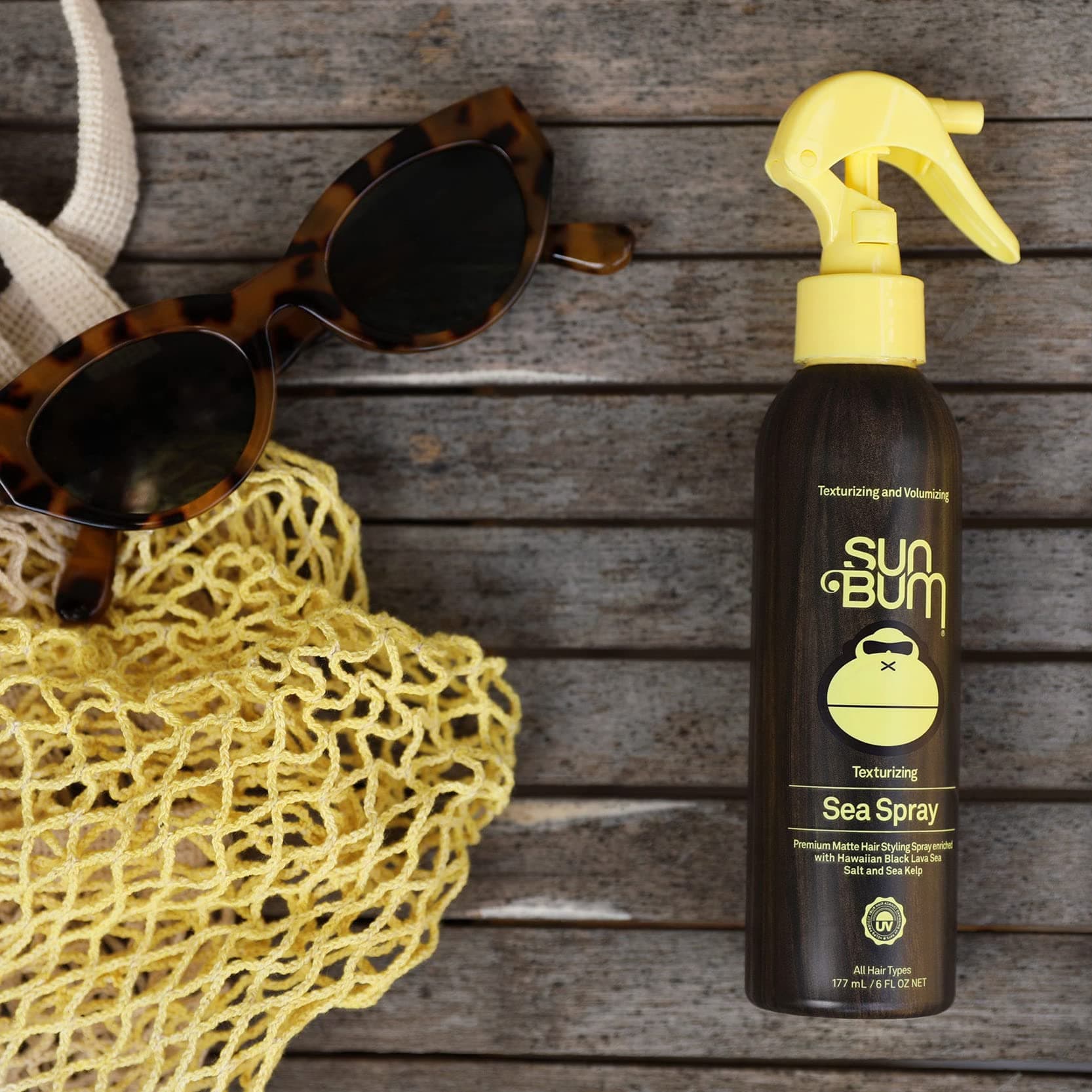 Sun Bum Sea Spray|Texturizing and Volumizing Sea Salt Spray | UV Protection with a Matte Finish | Medium Hold | for All Hair Types | 6 FL OZ Spray Bottle, Clear (80-41025) thumbnail 4
