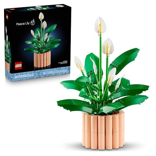 LEGO Botanicals Friedenslilie - Set mit Kunstpflanze für Erwachsene - mit künstlicher weißer Blüten und Knospen für DIY Deko - Geschenkidee für Frauen - 11504 - Image 1