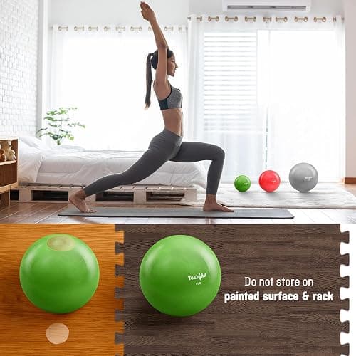 Yes4All Weighted Toning Balls for Exercise, Soft Medicine Balls for Exercise, Pilates, Yoga, Balance, Flexibility, 2-10lbs thumbnail 7