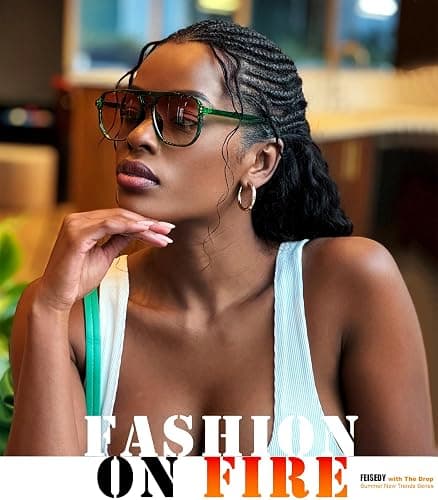 FEISEDY Retro Square Aviator Sunglasses Women Men 70s Vintage Trendy Plastic Frame Sun Glasses B2835 thumbnail 2