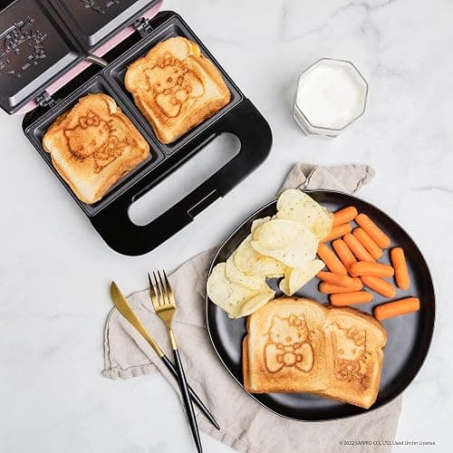 Uncanny Brands Hello Kitty Grilled Cheese Maker- Panini Press and Compact Indoor Grill thumbnail 2