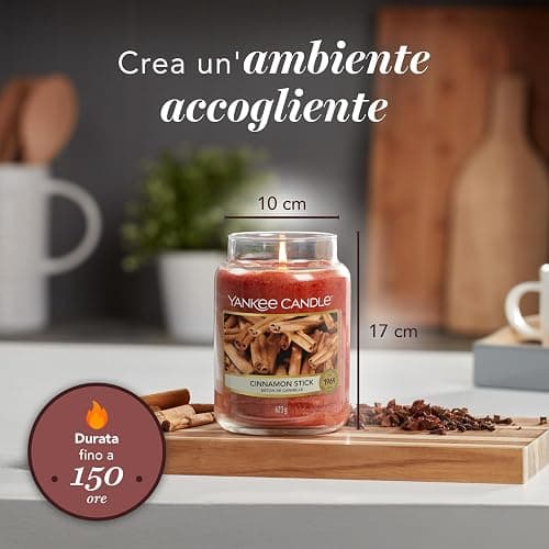 Yankee Candle Candela profumata in giara grande | Bastoncino di cannella | Durata Fino a 150 Ore | regalo perfetto per le donn thumbnail 7
