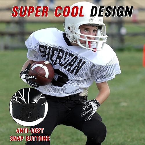AIGEVTURE Youth Football Gloves Kid Receiver Gloves Boys Girls Unmatched Grip Great Gift thumbnail 5