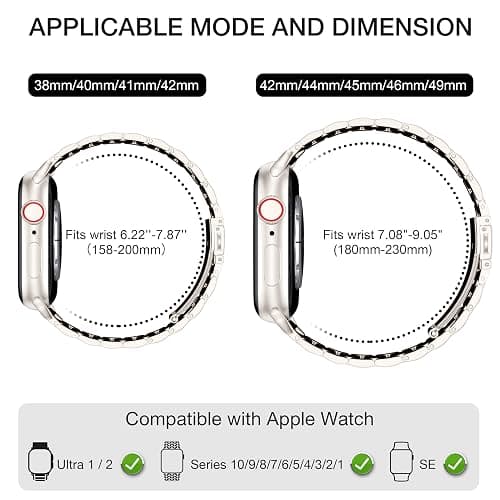 EPULY Metal Band Compatible with Apple Watch Bands for Men 49mm 46mm 45mm 44mm 42mm 41mm 40mm 38mm, Business Stainless Steel Strap for iWatch Bands Series 11 10 9 8 7 6 5 4 3 2 1, SE3 2 1, Ultra3 2 1 thumbnail 5