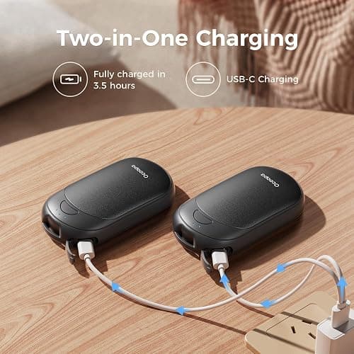 OCOOPA Magnetic Hand Warmers Rechargeable 2 Pack, Electric Handwarmers, Smart Heating UL Certified, 3-Settings,Portable Heater, Ultra Slim Pocket, Hunting Essentials, Gifts for Christmas Men, UT3 Lite thumbnail 7
