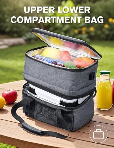 EAST OAK Cordless Electric Lunch Box for Adults, Heated Lunch Box Battery Powered with Automatic Heating, 5.5 Cups Portable Food Warmer with Insulated Carry Bag thumbnail 5