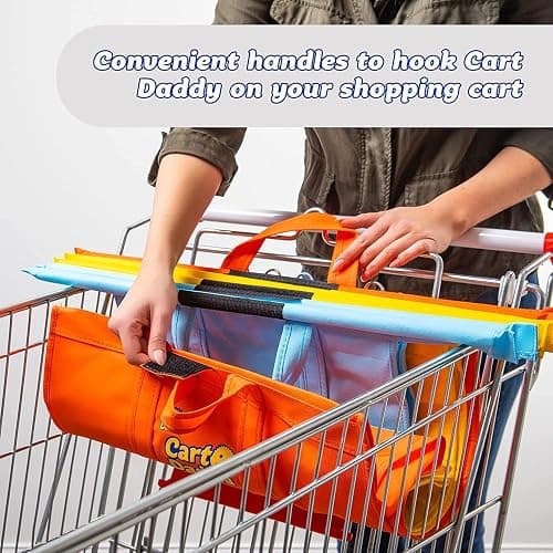Scrub Daddy Cart Daddy - Trolley Bags for Shopping Trolley, Pack of 3 Shopping Carriers, Replace Carrier Bags with Heavy Duty Reusable, Foldable Fabric Organisers for Groceries & Food, Washable thumbnail 5