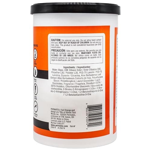 Fast Orange Heavy Duty Scrubbing Towels Removes Tough Grease, Grime, Paint, Resins, Glue and More, for Hands, Tools and Surfaces Without Sticky Residue, 72 ct thumbnail 2
