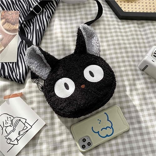 Lefe Liee cute cat purse for girls, kawaii plush anime crossbody bag, cat themed gifts for girls, mini novelty toddler purse for teen, teen trendy stuff, fluffy tote bag thumbnail 2