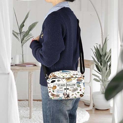 ENSIANTH Stars Hollow TV Show Inspired Crossbody Purses Bag Lukes Diner Gift Dragonfly Inn Lorelei Rory Fans Messenger Bag (Hollow 1779 HengCB) thumbnail 3