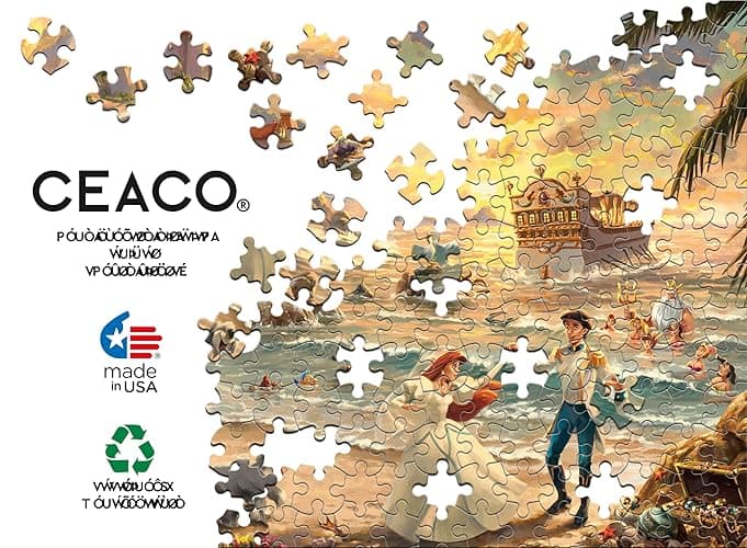 Ceaco - Thomas Kinkade - Disney - The Little Mermaid - Celebration of Love - 1000 Piece Jigsaw Puzzle, 26.6 x 19 thumbnail 6