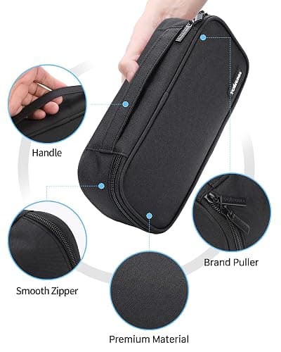 YOKUMA Pencil Case,Large Capacity Pencil Pouch,Aesthetic Zipper Pencil Box, Back to School Supplies for College Student Teen Adults,Travel Essentials,Electronic Cable Organize thumbnail 5