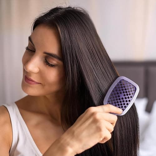 FHI Heat UNbrush Mini Detangler Brush for Pain-Free Brushing on All Wet or Dry Hair Types — Durable Duoflex Anti-Static Bristles, Lightweight Handle, Vented Mini Hair Brush thumbnail 5