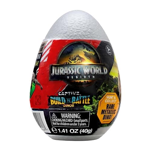 Jurassic World Captivz Rebirth Slime Eggs With Buildable Dinosaur Toy And Slime, Optimal Present For Boys And Girls, One Supplied at Random - Image 1
