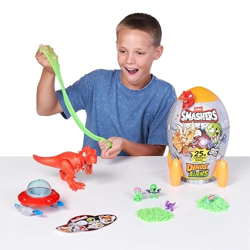 Smashers Dino vs Aliens Medium(T-REX) by ZURU, Smashable Egg Toy for Boys thumbnail 8