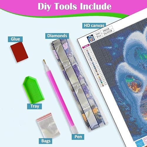 Mosaflare 5D Diamond Painting Kits for Adults, Highland Cow Diamond Art for Beginners, DIY Full Round Drill Paint by Diamonds Dot Gem Art for Adults, Home Wall Decor 12x16 Inch thumbnail 7