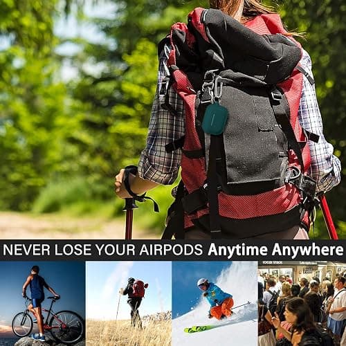 R-fun for AirPods Pro 2nd/1st Generation Case with Cleaner Kit,Soft Silicone Protective Case Cover for Apple AirPod Pro 2/1 for Women Men,AirPods Pro Case Accessories with Keychain,Forest Green thumbnail 7