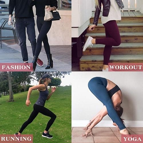 Diravo Fleece Lined Leggings Womens Fashion High Waist Tummy Control Leggings for Women Winter Warm thumbnail 6