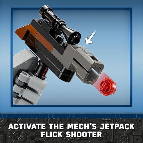 LEGO Star Wars Boba Fett Mech Buildable Star Wars Action Figure, Posable Mech Inspired by The Iconic Star Wars Bounty Hunter, Features a Buildable Shield, Stud Blaster and Jetpack, 75369 thumbnail 5