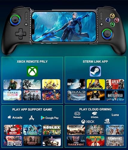 Mocagen Mobile Gaming Controller, MC2 Phone Controller for iPhone/Android/Switch/Oled/Switch 2 with Programmable/Hall Effect Joysticks & Analog Triggers/RGB Light thumbnail 7