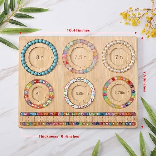 Petoysoso Bead Board for Jewelry Making, Bamboo Beading Board for Jewelry Bracelet Making, DIY Bracelet Bead Board thumbnail 4