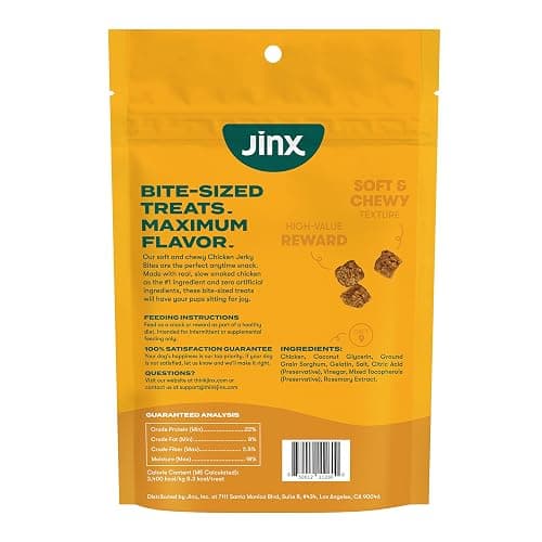 Jinx Chicken Bites Jerky Dog Treats - Soft & Chewy, All Natural Dog Jerky Treats with Cage-Free Chicken - Pet Products for All Dogs (Puppies, Adults & Seniors) - 5oz thumbnail 9