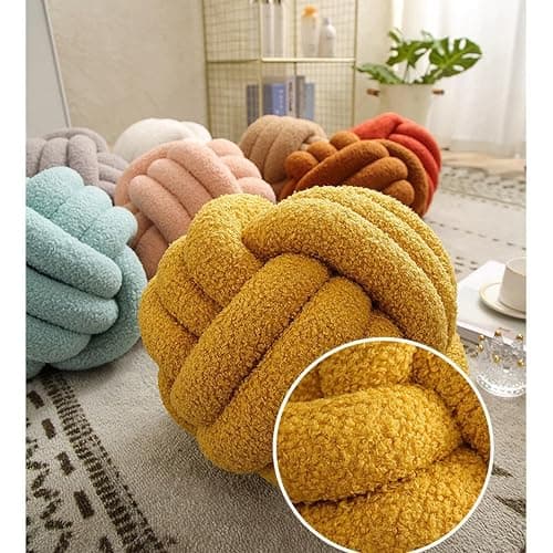 Knotenkissen & Knoten Deko - 22 Farben & 4 Größen - Aesthetic Kissen Ball Für Stilvolle Wohnaccessoires Und Moderne Deko-Ideen (Durchmesser 22CM,7) thumbnail 8