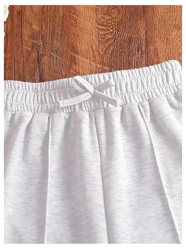  Girl's Jogger Swearpants High Elastic Waist Pants Casual Baggy Wide Leg Sweatpants with Pocket thumbnail 4