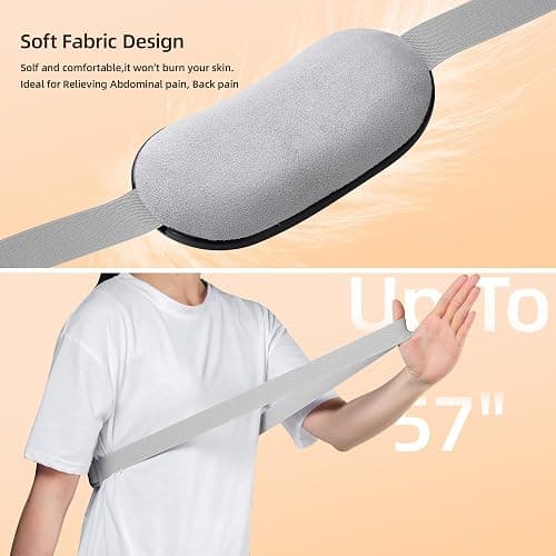 Portable Cordless Heating Pad Cramps:COSYGLOW 6 Heat Levels 6 Massage Modes, 3S Fast Heating,Period Menstrual Electric Heating Pad for Back Pain Relief,Christmas Gifts for Women and Girls(Black) thumbnail 5