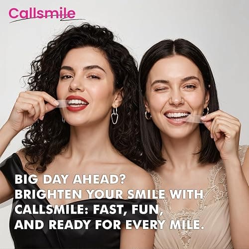 CALLSMILE Teeth Whitening Strips - Whitening Strips for Sensitive Teeth, Hydrogen Peroxide Teeth Whitener for Coffee, Wine, Tobacco, and Other Stains, 28 Strips (14 Days Treatment), Mint thumbnail 6