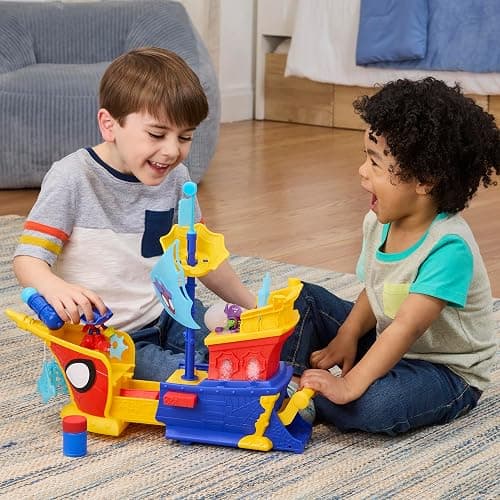 SPIDEY AND HIS AMAZING FRIENDS Marvel Water-Webs Webs Ahoy Bubble Pirate Ship Toy, 3-Inch Action Figures & Boat Playset, Super Hero Toys,, Ages 3+ thumbnail 7