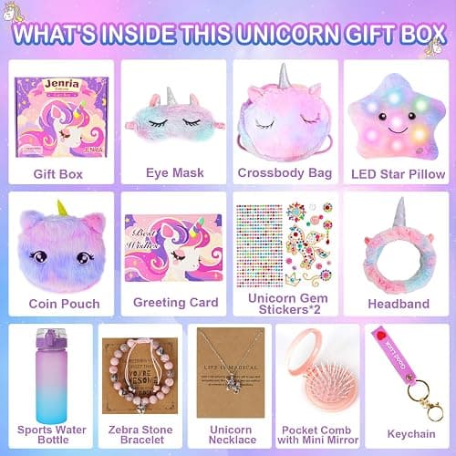 Jenria Unicorn Gift for Girls, Kindergarten Graduation Gifts, Birthday Gifts for Girls Age 3 4 5 6 7 8 9 10 Years Old Girl, Gift Ideas, Girls Toys Age 6-8, Unicorn Toys for Daughter, Niece thumbnail 2
