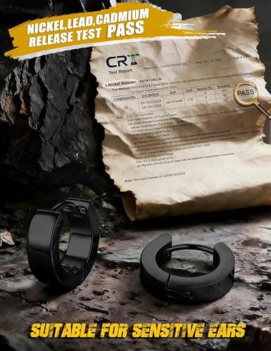 black huggie earrings thumbnail 2